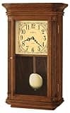 Howard Miller Millersburg Wall Clock II 549-527 – Oak Yorkshire Home Decor with Wood Pendulum, Brass Bob with Quartz, Dual-Chime Movement