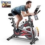 HARISON Exercise Bike - Magnetic Stationary Bike for Home Gym - Silent Pad Indoor Cycling Bike with Tablet Mount & Comfortable Seat Cushion, 350LBS Weight Capacity, Workout Bike (HR-X15 Magnetic exercise bike)