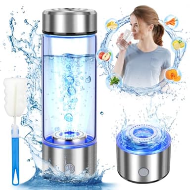 Upgrade Hydrogen Water Bottle, Hydrogen Water Generator with Advanced SPE PEM Technology, 420ml(14OZ) Hydro Water Machine, Portable Water Ionizer for Travel, Office, Fitness & Everyday Hydration