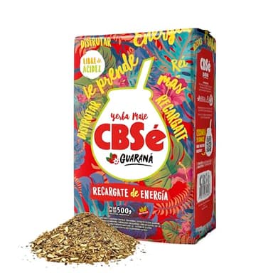 CBSe Yerba Mate Guarana – Herbal Loose Leaf Yerba Mate Tea Blend with Guaraná, 500 g (1.1 lb), Naturally Caffeinated, Gluten-Free.