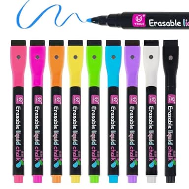 Lumiboard 9 Color Neon Paint Markers for LED Note Board with Colors, Fluorescent Ink Design, Erasable Markers for LED Writing Boards, Best Gift for Kids