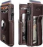 miyozi Airtag Wallet for Men,with Money Clip 10 Cards Metal Case Smart Slim Pop Up Credit Card Holder Flip with Magnetic Closure RFID Blocking wallet with Gift Box