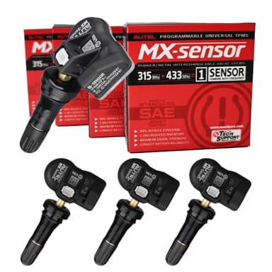 Autel TPMS Sensors, MX Sensor, MaxiTPMS Tire Pressure Sensor, 2 in 1(315MHz + 433MHz) Press-in OE-Level Programmed by TS508 TS408 TS508WF TS608 MS906TS ITS600 MS906PRO-TS (Rubber valves)