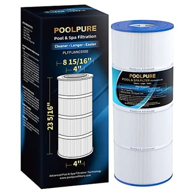 POOLPURE PLFPJANCS100 Pool Filter Replaces Jandy CS100, R0462200, PJANCS100, Ultral-B2, Porpoise PP-B2, Unicel C-8410, Filbur FC-0821, 1 Pack