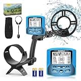 OMMO Metal Detector, Adults Metal Detector with Adjustable Stem, 5 Detection Modes Metal Detector for Adults, Higher Accuracy Gold Detector IP68 Waterproof Coil for Detecting Gold Treasure