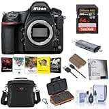 Nikon D850 DSLR Camera - Bundle with 64GB SDXC U3 Card, Camera Case, Spare Battery, Cleaning Kit, Memory Wallet, Card Reader, Glass Screen Protector, PC Software Package