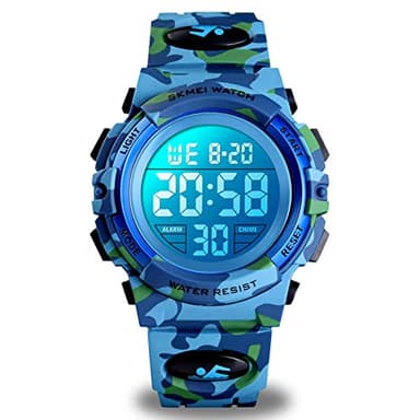 cofuo Kids Digital Watch for Boys Girls, Boys Watches Ages 3-17,Sport Outdoor Watch for Kid,50M Waterproof Analog Multifunctional Chronograph LED Alarm Stopwatch Silicone Band,Kids Gift