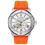 Bulova Men's Marine Star 'Series A' Automatic Watch with Orange Silicone Strap Style: 98A226
