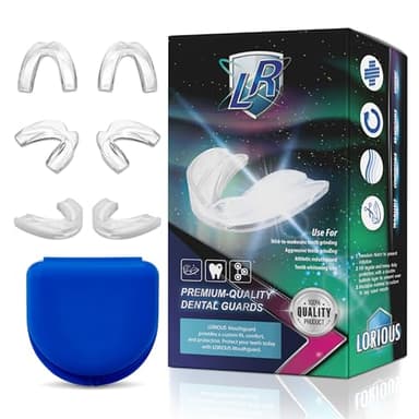 Moldable Mouthguards Pack of 6 in 3 Sizes, Custom Fit Dental Guards for Teeth Grinding, Clenching & Protection, Ideal for Night and Day Use