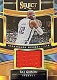 2018-19 Panini SELECT Basketball TAJ GIBSON Jersey Patch Card GOLD PRIZM SERIAL #37/49 - Oklahoma City Thunder
