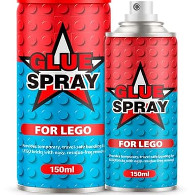 Glue Spray for Lego, Dry Fast Without Leaving Sticky, Hold Still Togehter and Never Fall Apart, Won't Break or Loose Pieces in The Future, Temporary for Safe Transport & Display, 5.1 oz