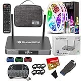 2025 Super Bundle Box S6 Ultra 2025, with Travel Case, RGB Light Strip, 1 Voice & 1 Full Keyboard Remote, Cleaning Kit, 64GB USB Flash Drive, 32GB Tf Card, 6X Cable Management Ties