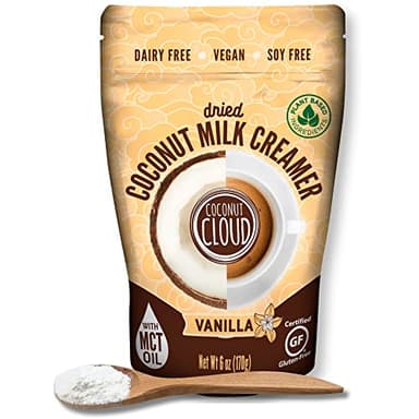 Coconut Cloud: Dairy-Free Coffee Creamer | Minimally Processed, Shelf Stable. Made from Coconut Powdered Milk. | Vegan, Gluten Free, Non-GMO. (Home, Office, Travel), Creamers (Vanilla Pouch)