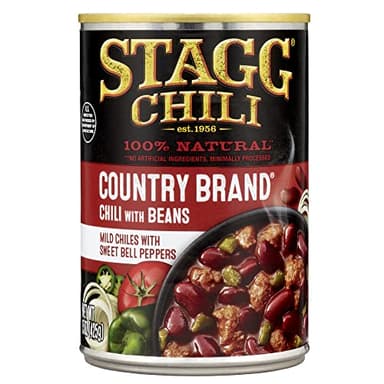 Stagg Country Brand Chili with Beans, 15 Ounce (Pack of 12)