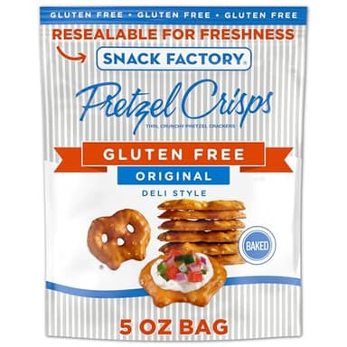 Snack Factory Pretzel Crisps Gluten Free, Original Flavor, 5 Oz