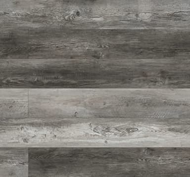MSI McKenna 7 in. x 48 in. Luxury Vinyl Flooring, Rigid Core Planks, LVT Tile, Waterproof LVT, Wood Grain Finish, Digby Gray-Dark, 12 MIL Wear Layer, 5 mm Thick, 23.77 sq.ft/Case