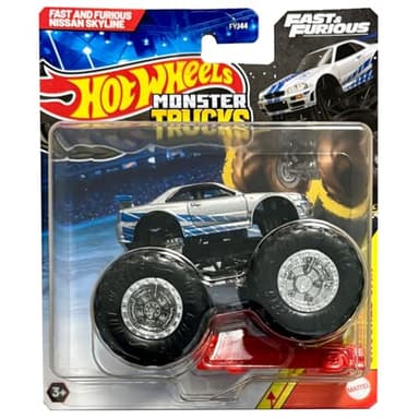 Hot Wheels Monster Truck Nissan Skyline, Fast & Furious Inclues Crushed Car