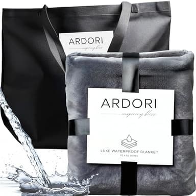 Waterproof Blanket King Size, Gray, 82x82"- Water Proof and Stain Resistant Blankets for Bed, Couch, Couples Fleece Moisture Absorbent, Layered Sheet Protector, Leakproof Protective Top Cover Throws