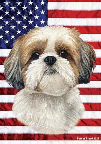 Shih Tzu - Best of Breed All-American III Garden Flag