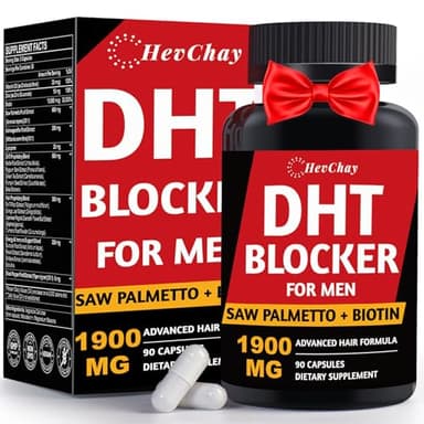 DHT Blocker for Men | Extra Strength Saw Palmetto & Biotin Hair Growth Supplement - Hair Growth Vitamins - Hair Regrowth - Natural Hair Loss Supplements for Men - Proprietary Herbal Blends,1 Pack