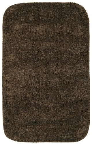 Garland Rug Traditional Nylon Washable Chocolate 24" X 40" Bath Rug - Soft, Absorbent, And Stylish for Your Bathroom