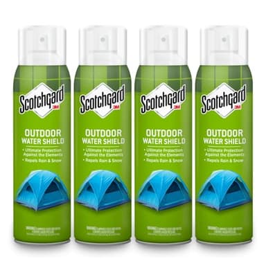 Scotchgard Outdoor Water Shield Fabric Spray, Water Repellent Spray for Spring and Summer Outdoor Gear and Patio Furniture, Fabric Spray for Outdoor Items, 42 Ounces (4 Cans)