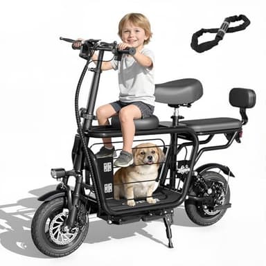 EILLEO Electric Scooter with Seat, 750W Motor, 18.75MPH, 20 Miles Range Electric Scooter with Seat for Adults Teens, E Scooter with Large Storage Basket for Pets Dogs & Groceries