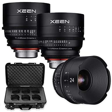 Xeen 24mm, 50mm, 85mm T/1.5 Professional Cinema Series Lens Bundle for Canon Mount Cameras by Rokinon