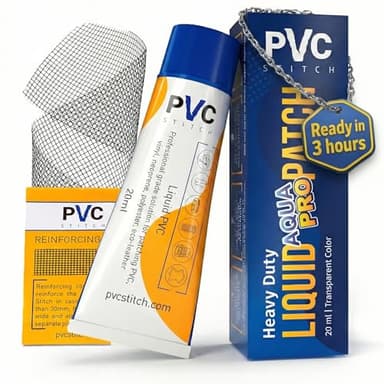 AquaPro Liquid Patch Waterproof Repair Kit for PVC Inflatable Boats, Rafts, ISUPs, Paddle Boards, Above Ground Pools, Hot Tubs, and Underwater Gear (Sealer +Cord)