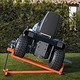 Lawn Mower Lift Jack,880Lbs Riding Mower Lift with Manual Handle and Power Tool Extension Handle,Folding Design, Lawn Tractor Lift for Lawn mowers and Garden Tractors