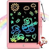 Bravokids 10 Inch LCD Writing Tablet for 3-8 Year Olds - Electronic Drawing Pad and Doodle Board as Educational Birthday Gifts for Girls and Boys (Pink)