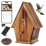 Smart Bird House with Camera, 1080P HD Birdhouse with Camera Inside Solar Powered 2.4G WiFi & App Notify, Bird Houses for Outside with Nest Auto Capture Photo & Video