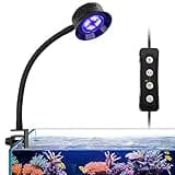 hygger 30 Watts Aquarium LED Reef Light, Dimmable Full Spectrum Marine LED Fish Tank Light Saltwater Nano Aquarium LPS SPS Lighting