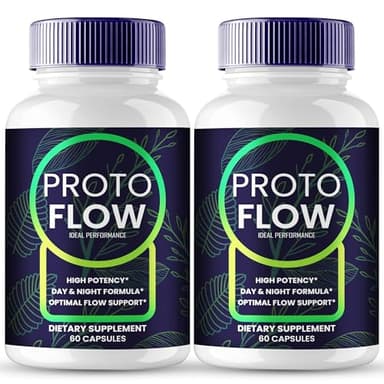Proto Flow for Prostate Capsules, ProtoFlow Supplement Prostate Support Pills - Maximum Strength, ProtoFlow Advanced All Natural Formula, Proto Flow Prostate Health Men Pills Reviews (2 Pack)