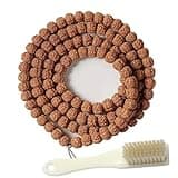 Hyoquilex 108 Beads Rudraksha Japa Mala Prayer Yoga Meditation Blessing Buddhist Necklace Bracelet, dia 16mm