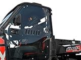 SuperATV Polaris Ranger Cab Enclosure Vented Doors (See Fitment) - Made of Lightly Tinted Scratch-Resistant 1/4" Thick Polycarbonate - Sliding Vents - Includes Bolt-On Side View Mirrors - Made in USA