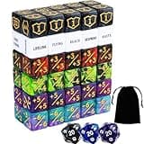 63 Pieces MTG Dice Counters Bulk Ability Keywords MTG Tokens Shield Life Counter 6 Sided Dice Set for Magic The Gathering,TCG,Cards Gaming Accessories