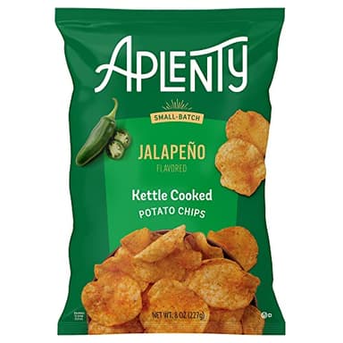 Amazon Brand, Aplenty Jalapeño Kettle Cooked Potato Chips, 8 Oz