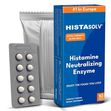 Medagel HISTAsolv Extra Strength DAO Enzyme Supplement for Histamine Food Intolerance - Eases Digestive Discomfort - Patented Tech - Made in Austria - 10 Pack