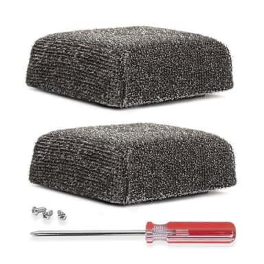 BBQ-AID 2-Pack Bristle Free Grill Brush Replacement Heads, Grill Cleaning Bristle Free Brush - for 2025 Model Brush and Scraper. Stainless Steel Poly Mesh Blend - No Scratch Cleaning for Any Grill