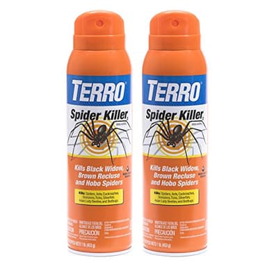 TERRO T2302 Spider, Ant, Roach, and Other Insects Killer Aerosol Spray – 2 Pack