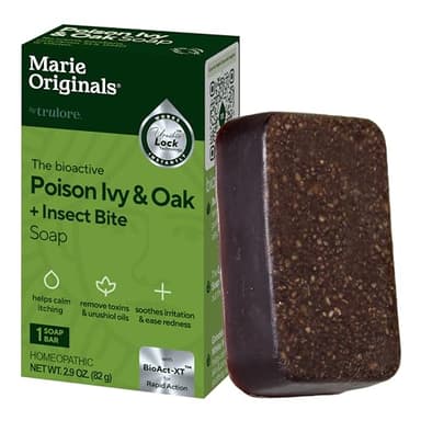 Marie's Original Poison Ivy Soap Bar | All Natural Poison Ivy Treatment | Anti-Itch Skin Cleanser Bar Wash for Poison Ivy, Poison Oak & Sumac | Removes Oils, Soothes & Relieves Rashes | 2.9 ounces
