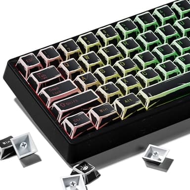 XVX Black Translucent Keycaps,PBT Keycap Set Cherry Profile,Dye Sublimation Graffiti Keyboard Keycaps Suitable for 60% 65% 75% 80% 100% MX Switches Mechanical Keyboard
