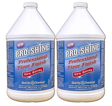 Quality Chemical Pro Shine High Solids Commercial Wet-Look Floor Finish Wax - High Shine Floor Cleaner, Future Floor Wax - Floor Wax for VCT Tile Floors, Polish & Restorer - 128 oz (Pack of 2)