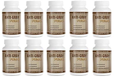 Anti Gray Hair 7050 Restore Natural Hair Color 60 Capsules Per Bottle 10 Bottles
