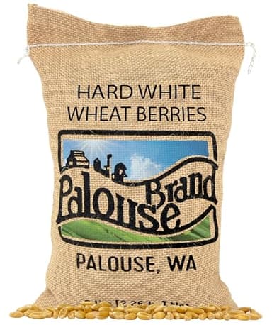 Palouse Brand Certified Glyphosate Residue Free Hard White Wheat Berries | 5 LBS | Family Farmed in Washington State | Non-GMO Project Verified | 100% Non-Irradiated | Kosher