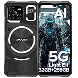 DOOGEE Blade GT(2025) 5G AI Rugged Phone with LED Light Effect,10.5mm Ultra-Thin,32GB+256GB Android 14 Rugged Cell Phone,Octa Core Gaming Phone,6.72" FHD+120Hz,48MP+20MP- Black
