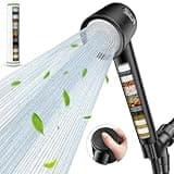 Fitespot Filtered Shower Head with Handheld, High Pressure Shower Heads 3 Modes, Showerhead with Filters for Hard Water Detachable Shower Head 60" Hose, Bracket Remove Chlorine