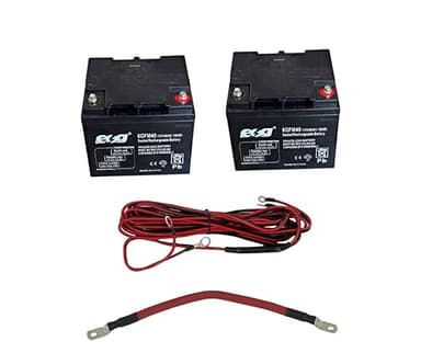 Freedom Independence PS21 Battery Set with Cables: 2 Rechargeable 12V Sealed Lead Batteries, Backup Power Kit