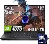Alenware M16 R2 AI Gaming Laptop (16" 240Hz QHD+ 2K Display, Intel Core Ultra 7 155H, 64GB RAM, 4TB SSD, NVIDIA GeForce RTX 4070 8GB) RGB Backlit Keyboard, FHD IR Camera, WiFi 7, Win 11 Home